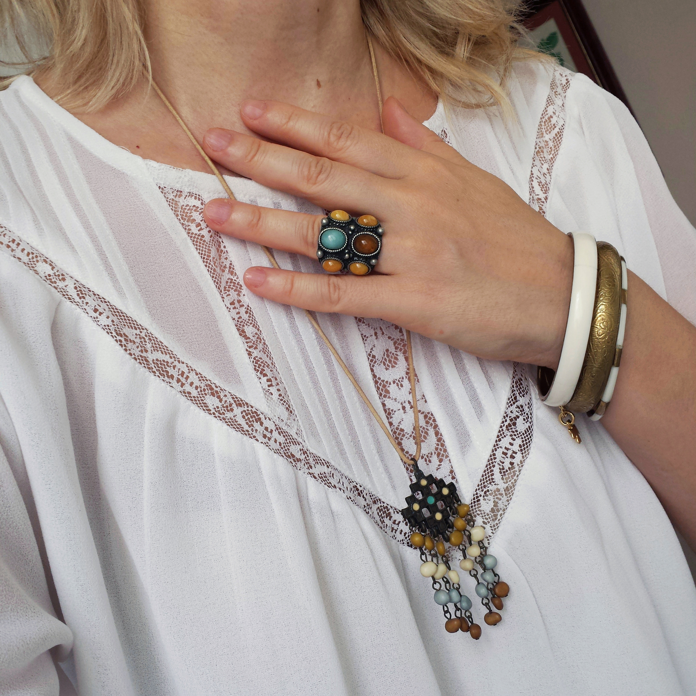 Total look blanc détail