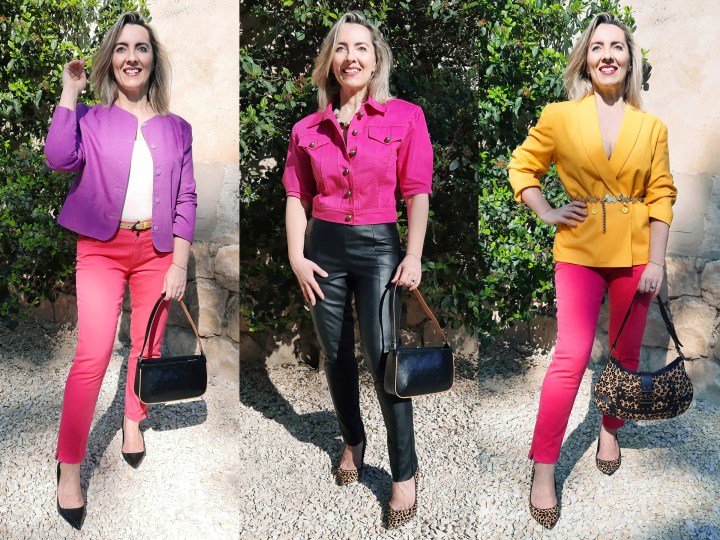 Trois tenues bicolores en&nbsp;rose