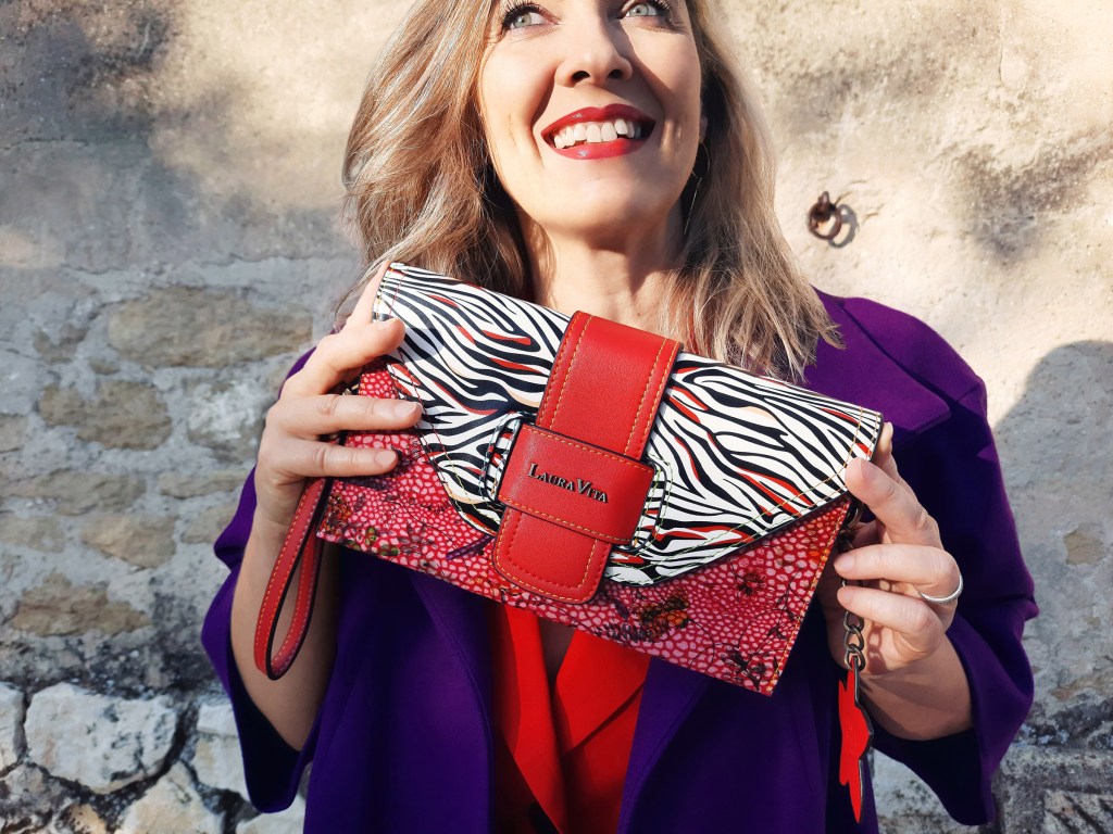 Variations autour de ma pochette zébrée Laura Vita
